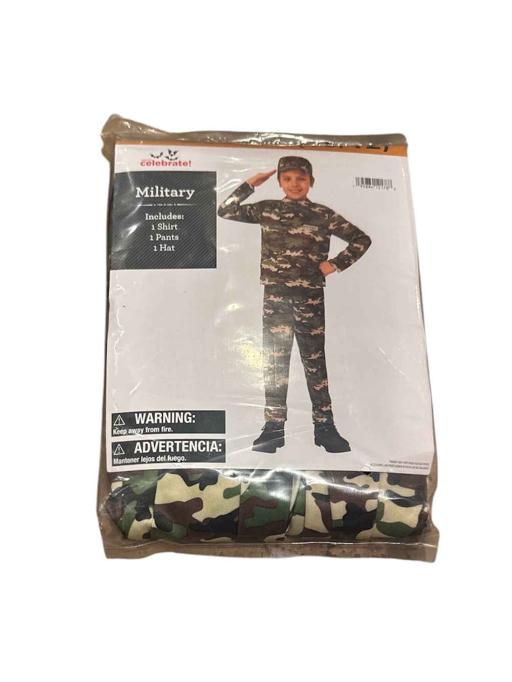 Celebrate! Kids Military Camouflage Costume - Green Camo